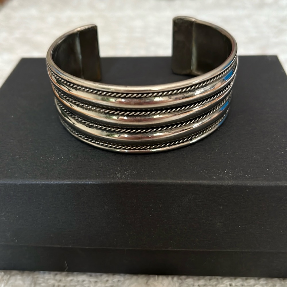 Silver cuff bracelet